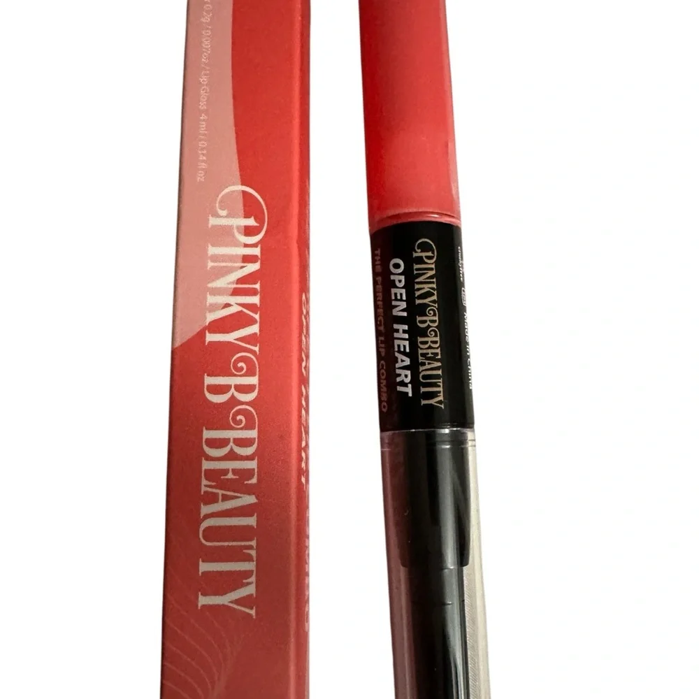 PINKY B BEAUTY The Perfect Lip Combo–Open Heart (Pink Nude/Candy Pink) NIB